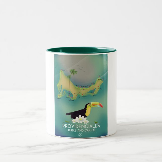 Providenciales turks and caicos Two-Tone coffee mug (Center)