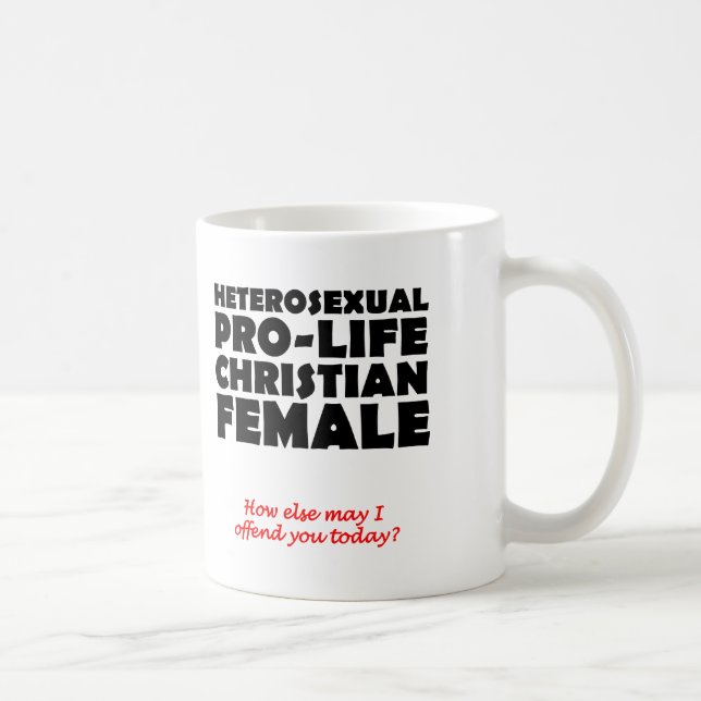 Provie offensive Femme Humour chrétien Mug (Droite)
