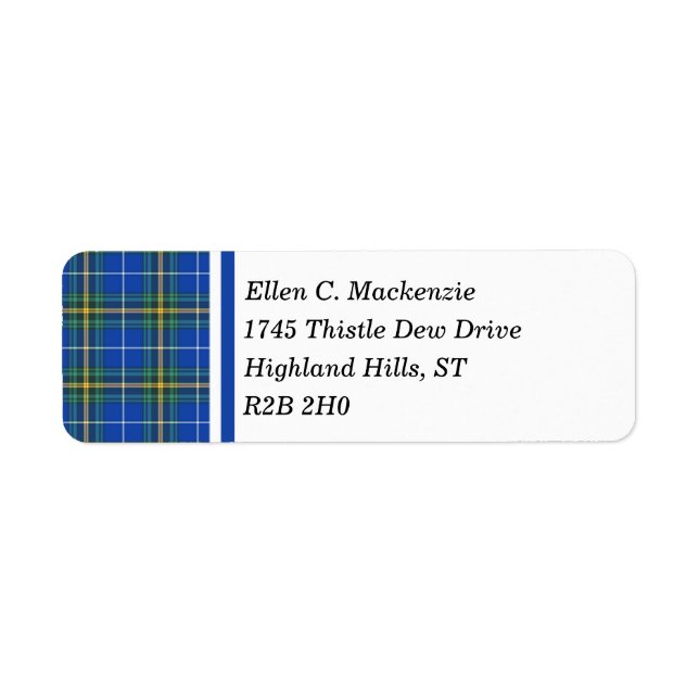 Province de la Nouvelle-Écosse Canada Tartan (Devant)