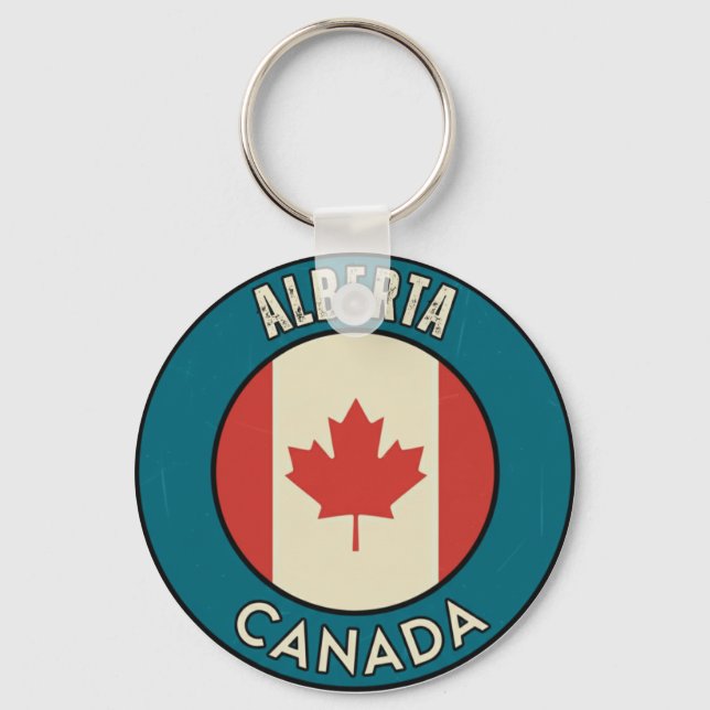 Province of Alberta Canada Keychain (Front)