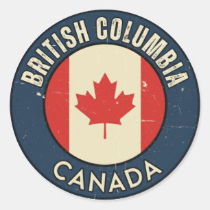 Province of British Columbia Canada Classic Round Sticker
