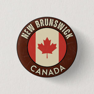 Province of New Brunswick Canada 1 Inch Round Button