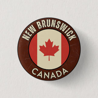 Province of New Brunswick Canada 1 Inch Round Button