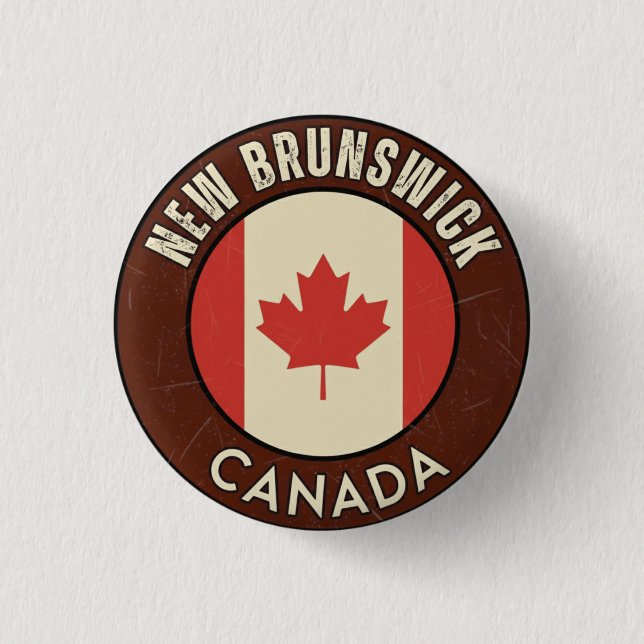 Province of New Brunswick Canada 1 Inch Round Button (Front)