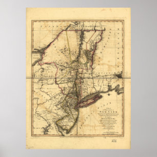 Province of New York & New Jersey Map (1776) Poster