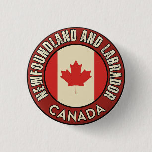 Province of Newfoundland and Labrador Canada 1 Inch Round Button