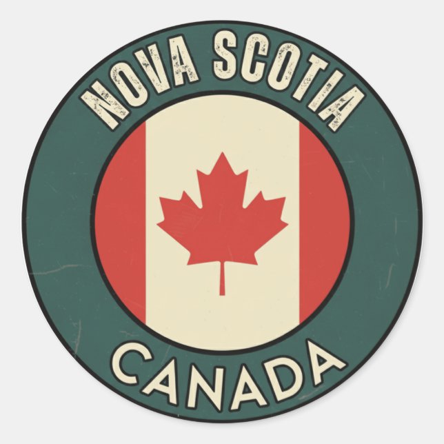 Province of Nova Scotia Canada Classic Round Sticker (Front)