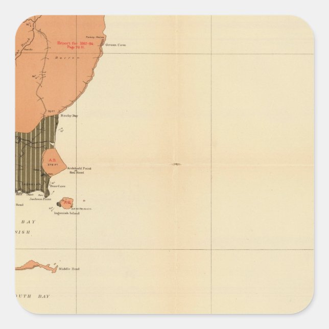 Province of Nova Scotia Island of Cape Breton 4 Square Sticker (Front)