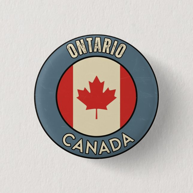 Province of Ontario Canada 1 Inch Round Button (Front)