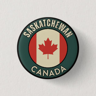 Province of Saskatchewan Canada 1 Inch Round Button