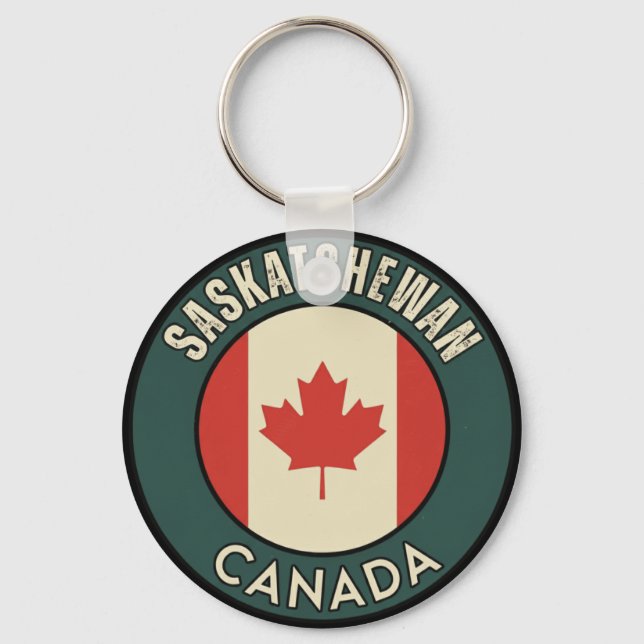 Province of Saskatchewan Canada Keychain (Front)