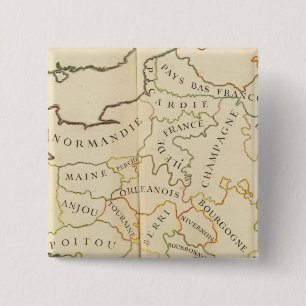 Provinces, France 2 Inch Square Button