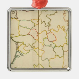 Provinces, France Outline Metal Ornament