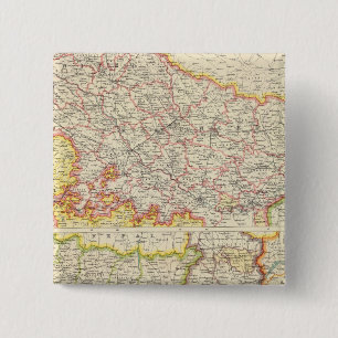 Provinces of the Lower Ganges 2 Inch Square Button