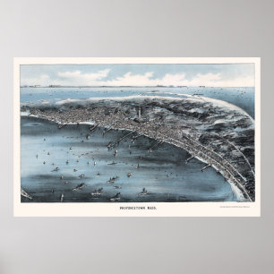 Provincetown, MA Panoramic Map - 1910 Poster