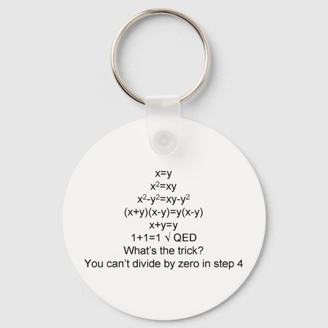 Proving 1+1=1 keychain (Front)