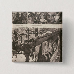 Provisions for soldiers & troops on Eastern 2 Inch Square Button