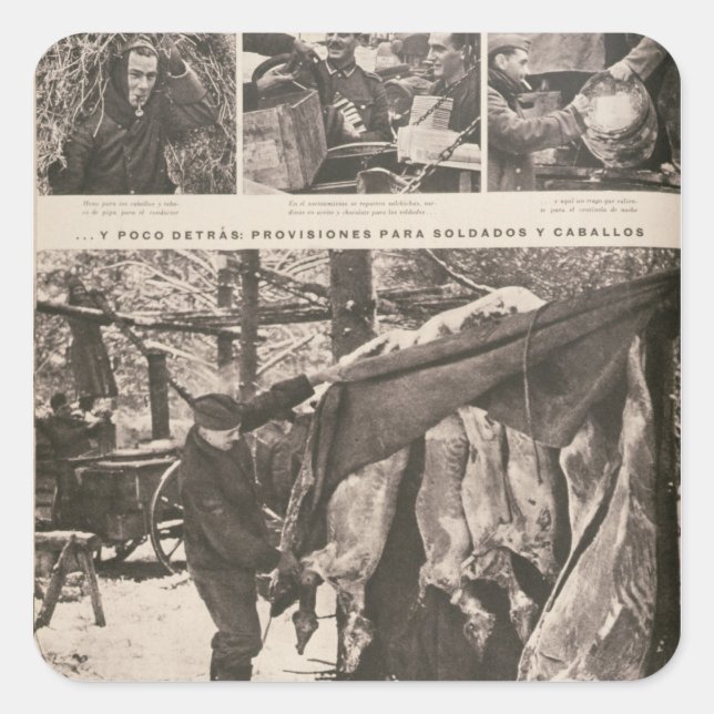 Provisions for soldiers & troops on Eastern Square Sticker (Front)