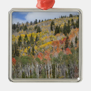 Provo River and aspen trees Metal Ornament