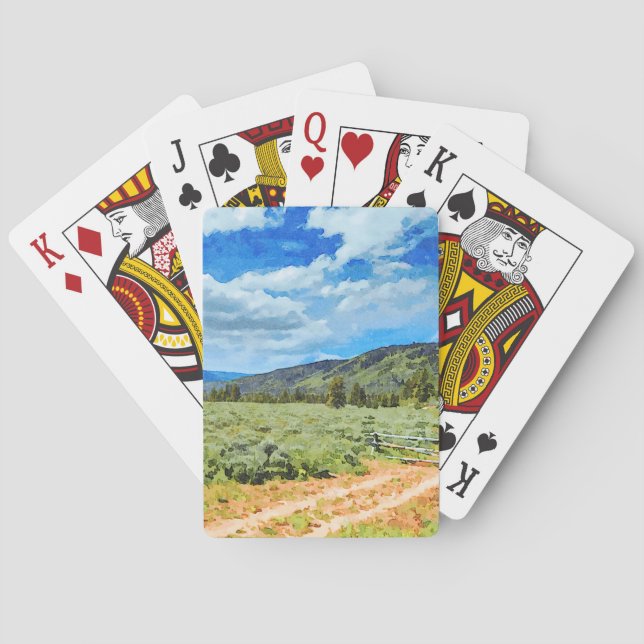 Provo River Valley in Uinta Mountains Playing Cards (Back)