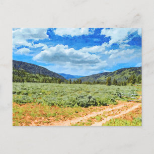 Provo River Valley in Uinta Mountains Postcard
