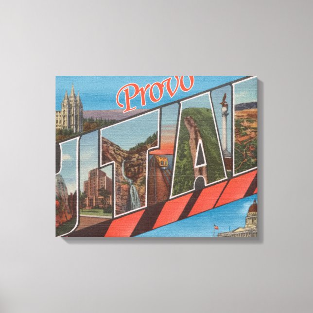 Provo, UtahLarge Letter ScenesProvo, UT 2 Canvas Print (Front)