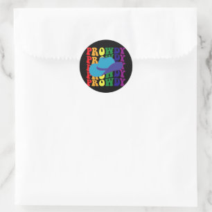Prowdy Rodeo Howdy Cowboy Cowgirl LGBTQ Western  Classic Round Sticker