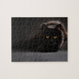 Prowling Black Cat Jigsaw Puzzle
