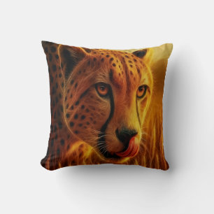 Prowling Cheetah Throw Pillow