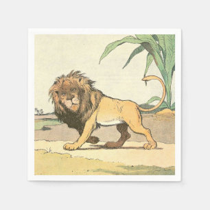 Prowling Jungle Lion Napkin