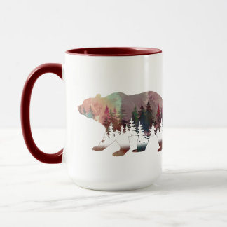 Prowling Watercolor Wild Life Bear Mug