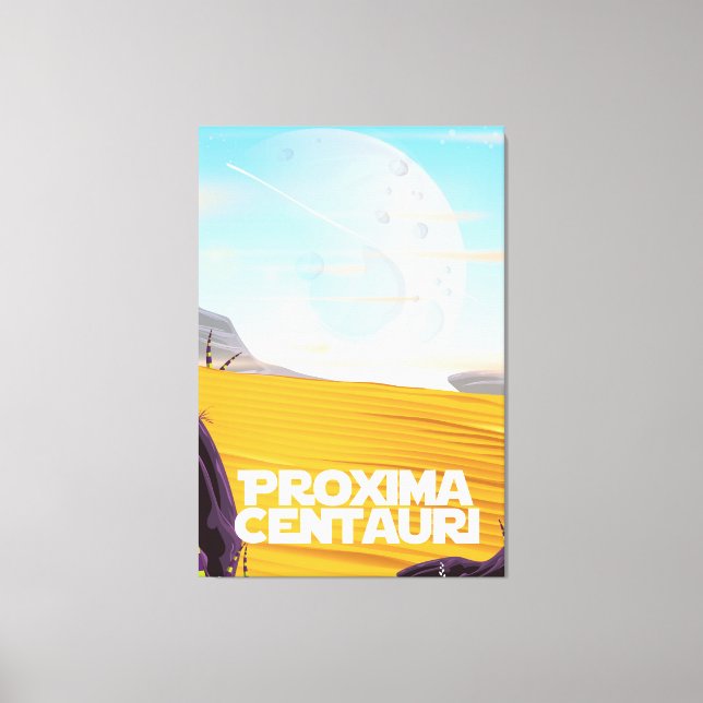 Proxima Centauri science fiction travel poster Canvas Print (Front)