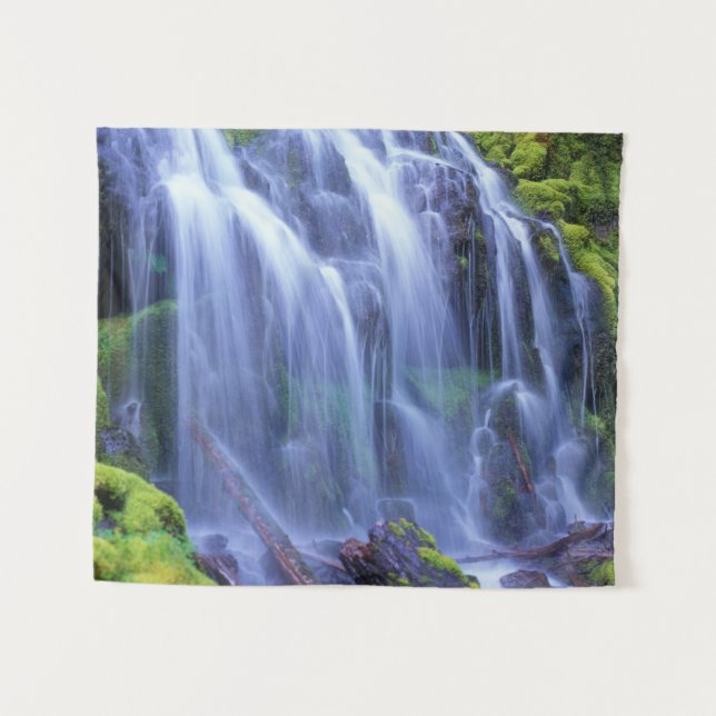 Proxy Falls in Oregon's Central Cascade Mountains Tapestry (Front (Horizontal))