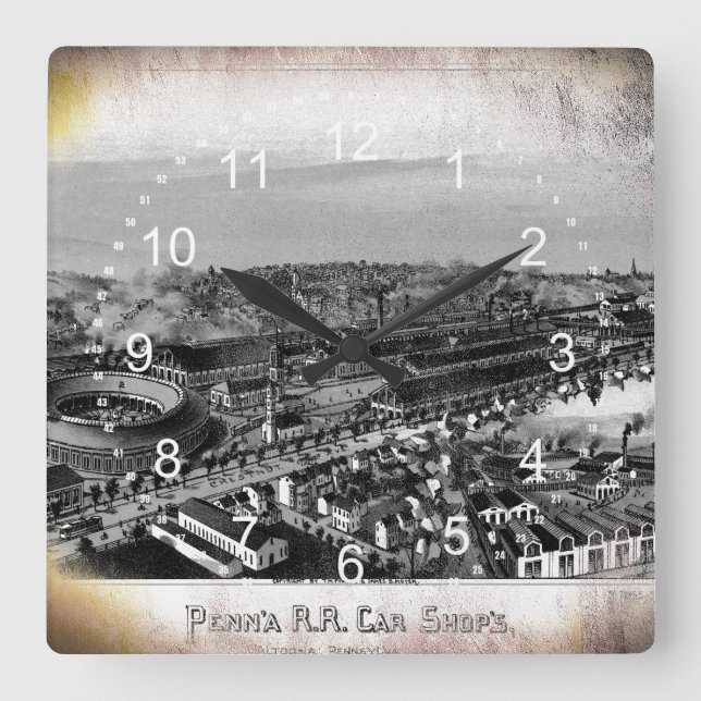 PRR Altoona Shops 1895 Wall Clock (Front)