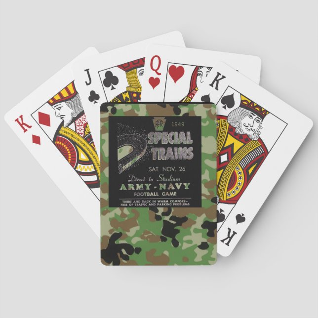 PRR Army Navy Game Trains 1949      Playing Cards (Back)