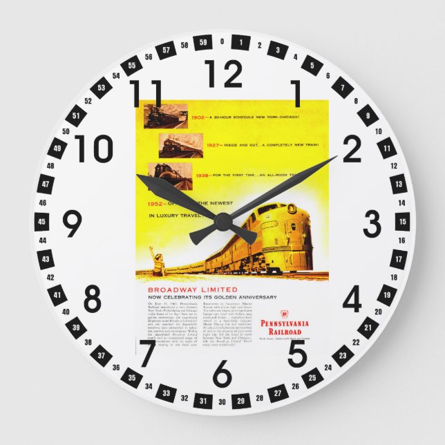 PRR Broadway Limited 50th anniversary      Large Clock (Front)