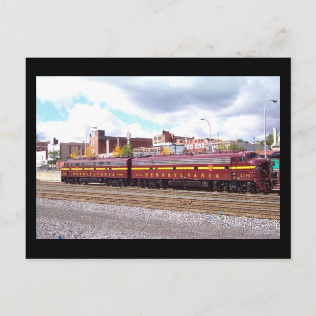 PRR E-8A(JTFS) 5809 and 5711 at Altoonia Railfest Postcard (Front)