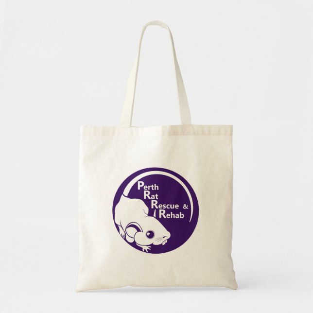 PRRR Purple Logo Tote Small (Front)