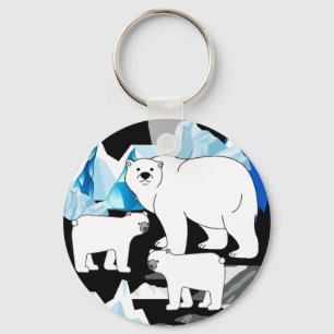 Prsonalized Thank You Polar Bear Keychain