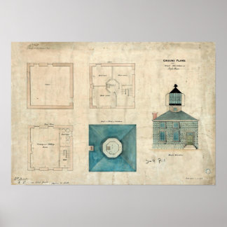 Prudence Island Lighthouse Plan - Rhode Island Poster
