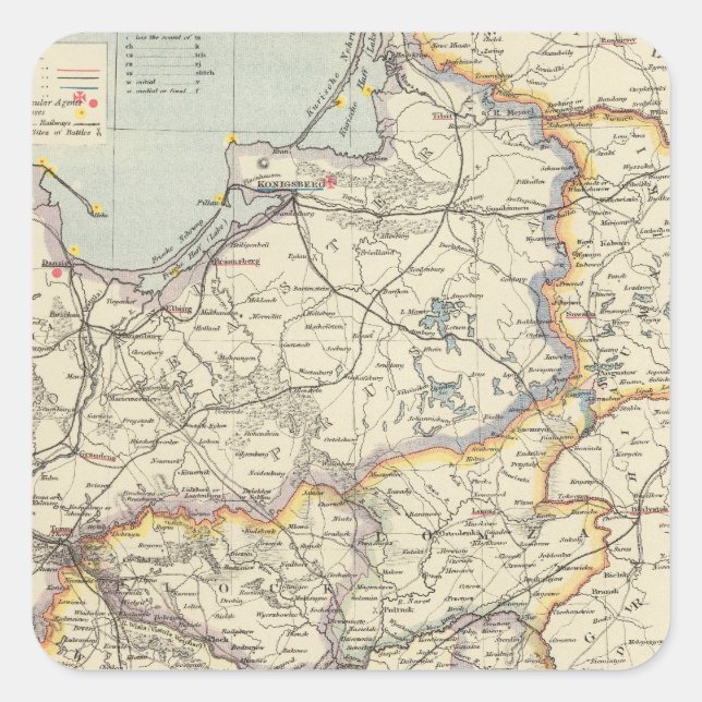 Prussia and Poland 2 Square Sticker (Front)