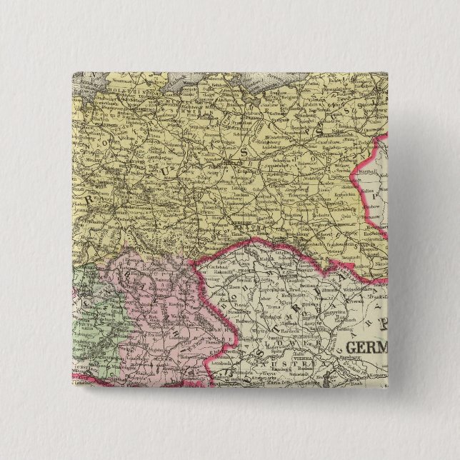 Prussia, German States 2 Inch Square Button (Front)