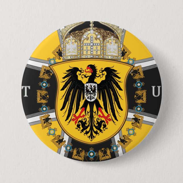Prussia Keiser Flag 3 Inch Round Button (Front)