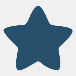 Prussian Blue Solid Colour Classic Elegant Star Sticker