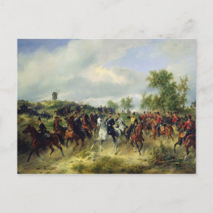 Prussian cavalry on expedition, c.19th postcard