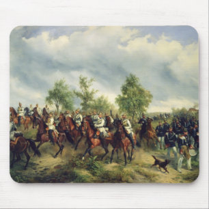 Prussian cavalry on expedition mouse pad