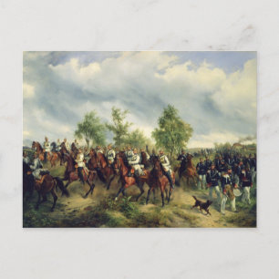 Prussian cavalry on expedition postcard