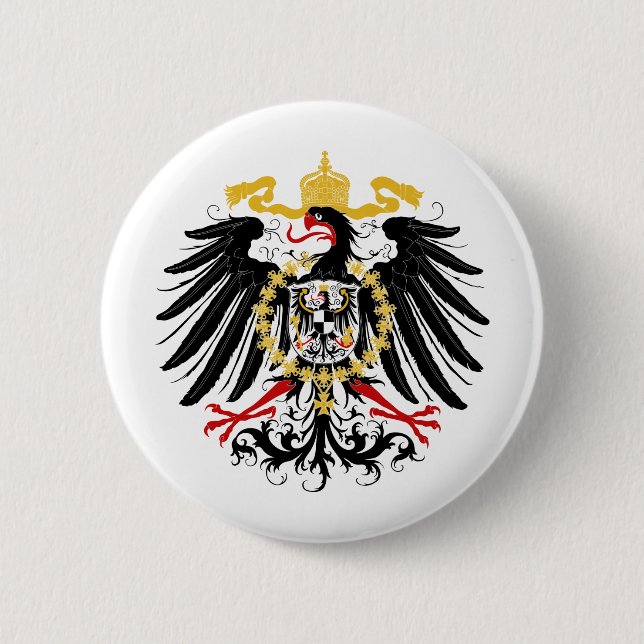 Prussian Eagle Red Black and Gold 2 Inch Round Button (Front)