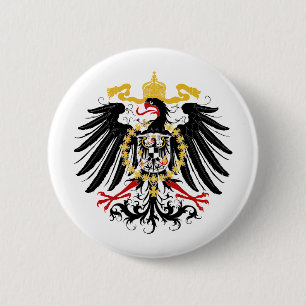 Prussian Eagle Red Black and Gold 2 Inch Round Button