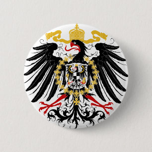 Prussian Eagle Red Black and Gold 2 Inch Round Button
